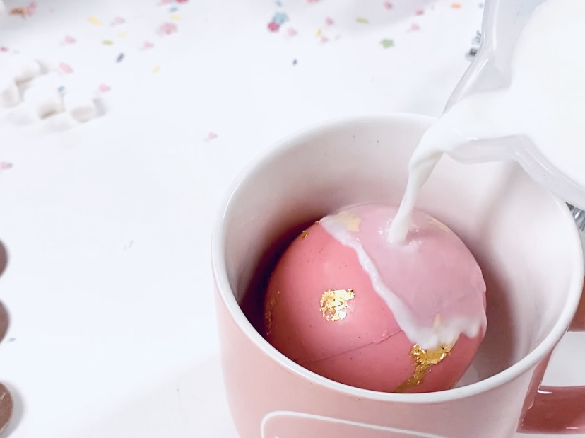 Guest Recipe: Pink Hot Chocolate Bombs With Baked By Steph - Zoella